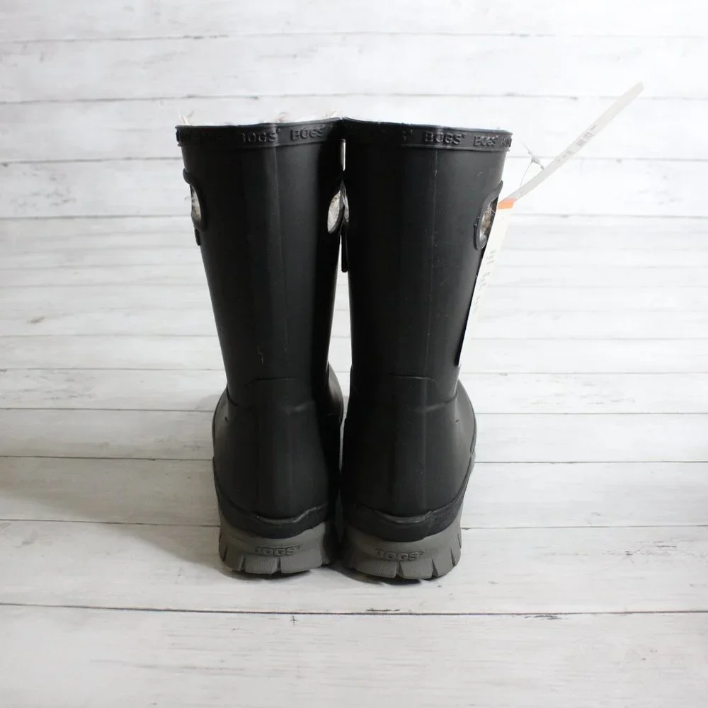 Bogs Women's Winter Waterproof Rain Snow Boots Size 10 Black Lace Up